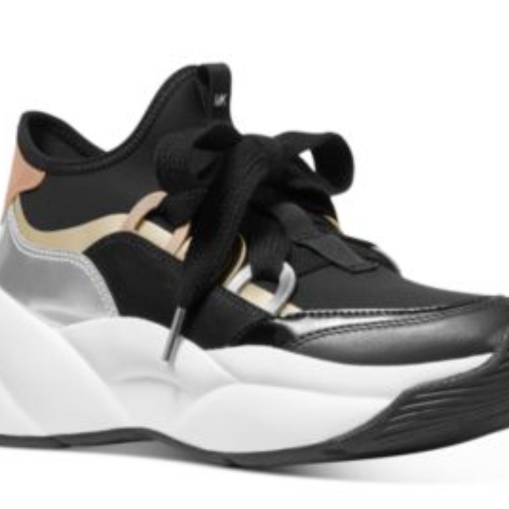 MICHAEL Michael Kors Black and Silver Women's Sneakers